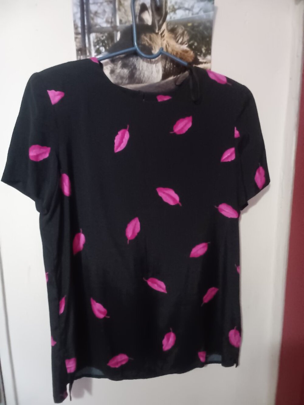 Vintage Norton McNaughton Black & Fuschia Top. Size 4P